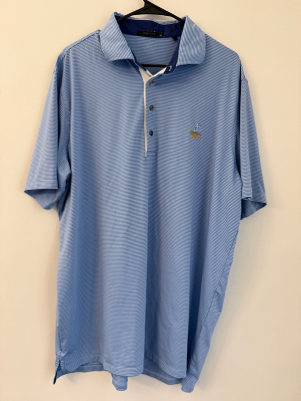 Greyson Men’s Blue Striped Golf Polo Shirt Size XL